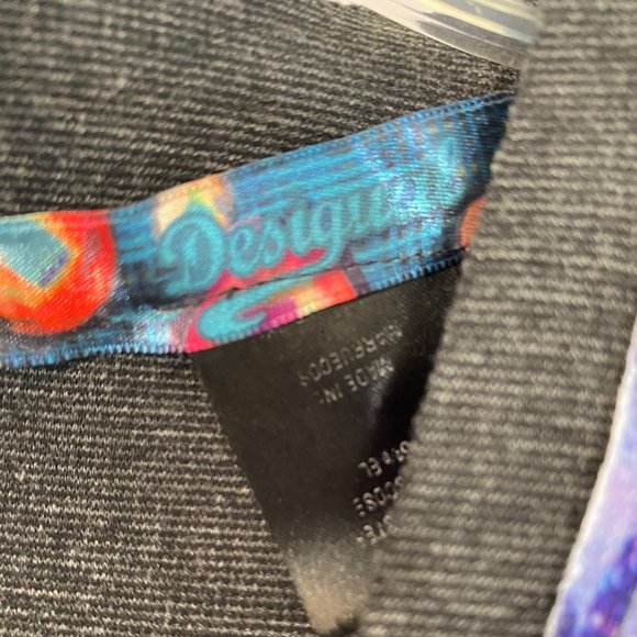 SOLD Desigual Gray & Multicolor Cap Sleeves Pullover Tank Dress NWOT - Picture 4 of 16